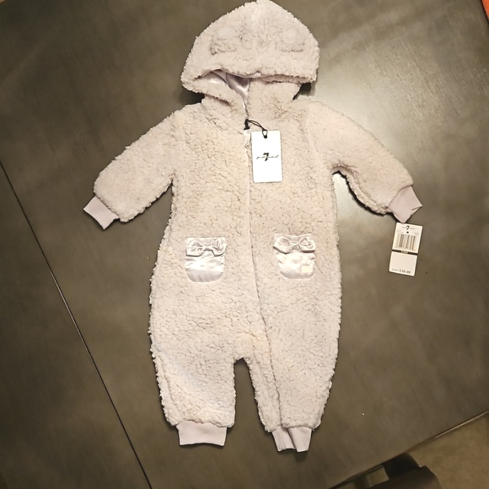 NWT 7 For All Mankind Faux Shearling Coverall